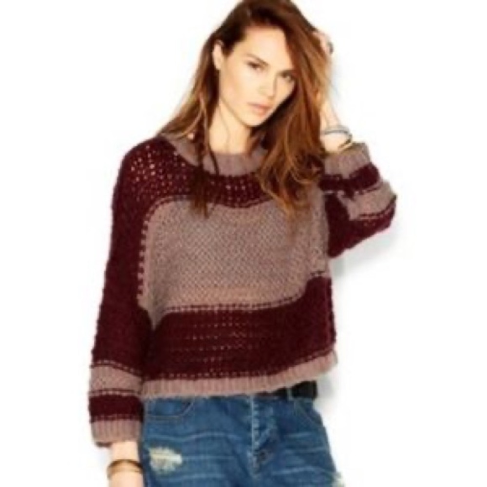 FREE PEOPLE MONACO OPEN KNIT SWEATER (small) - Picture 1 of 5